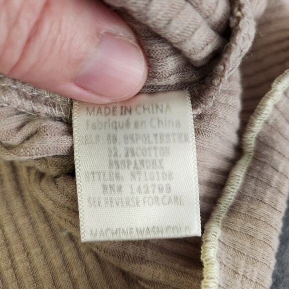 ALTAR'D STATE Ribbed Knit Crop Top Womens Medium Lt Brown Boho Fairy Gremlincore - Picture 6 of 9